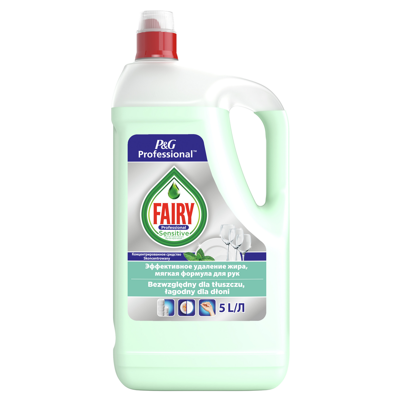 FAIRY Professional Tečni deterdžent za ručno pranje posuđa sensitive tea tree&mint 5 l