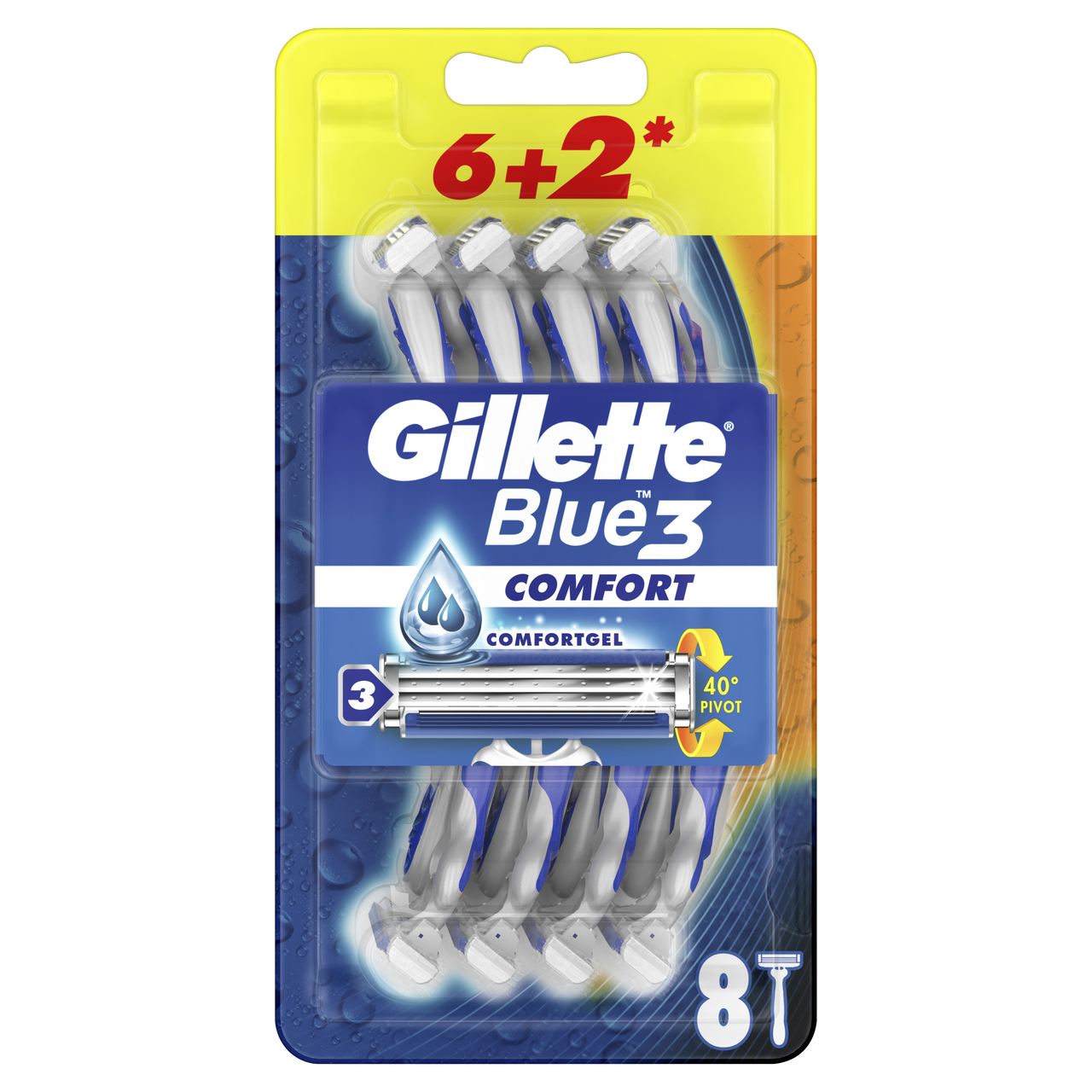 Gillette Jednokratni brijač blue 3, 6+2 gratis