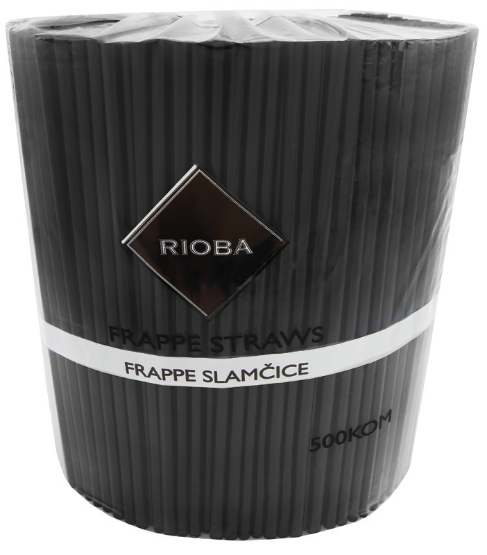 RIOBA Frappe slamčice crne 500/1