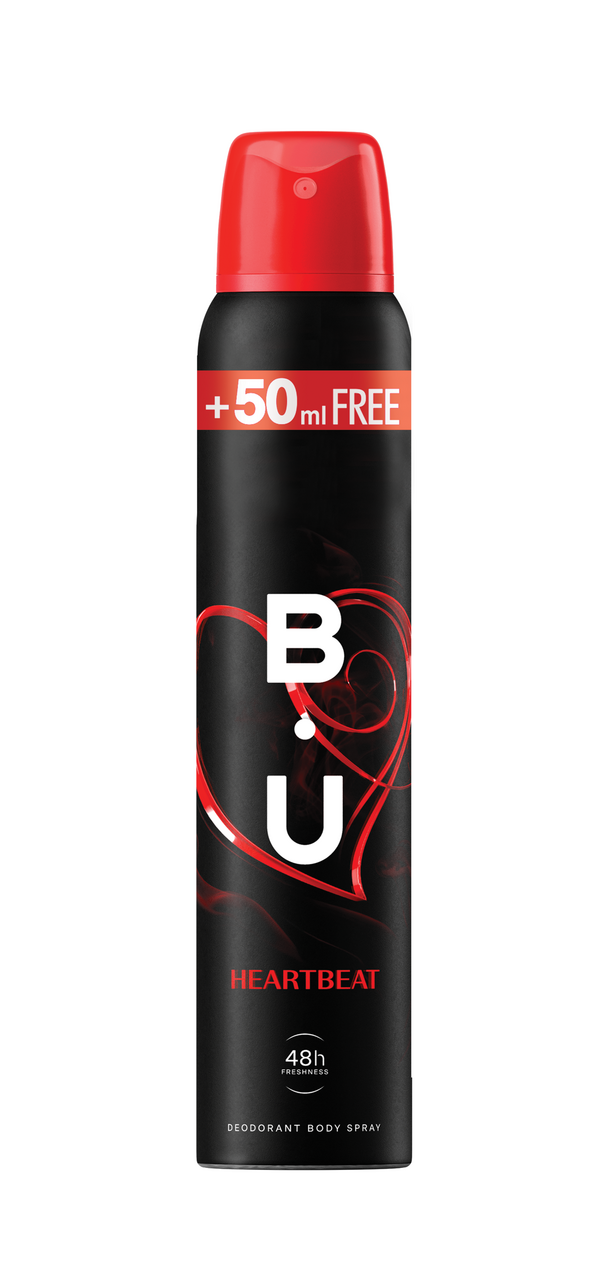 B.U. Dezodorans u spreju heartbeat 150 ml + 50 ml, 200 ml