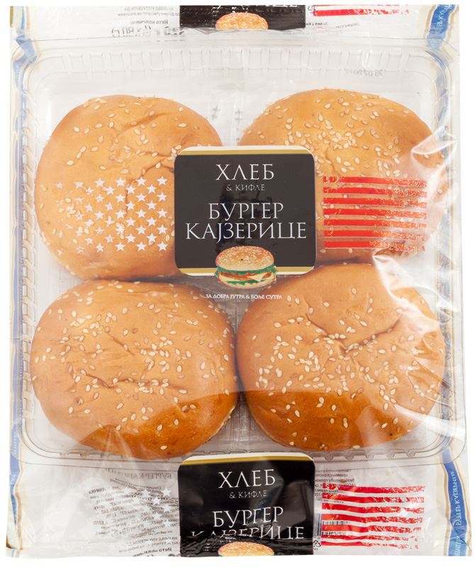 Kajzerica burger 4x80g Hleb&kifle