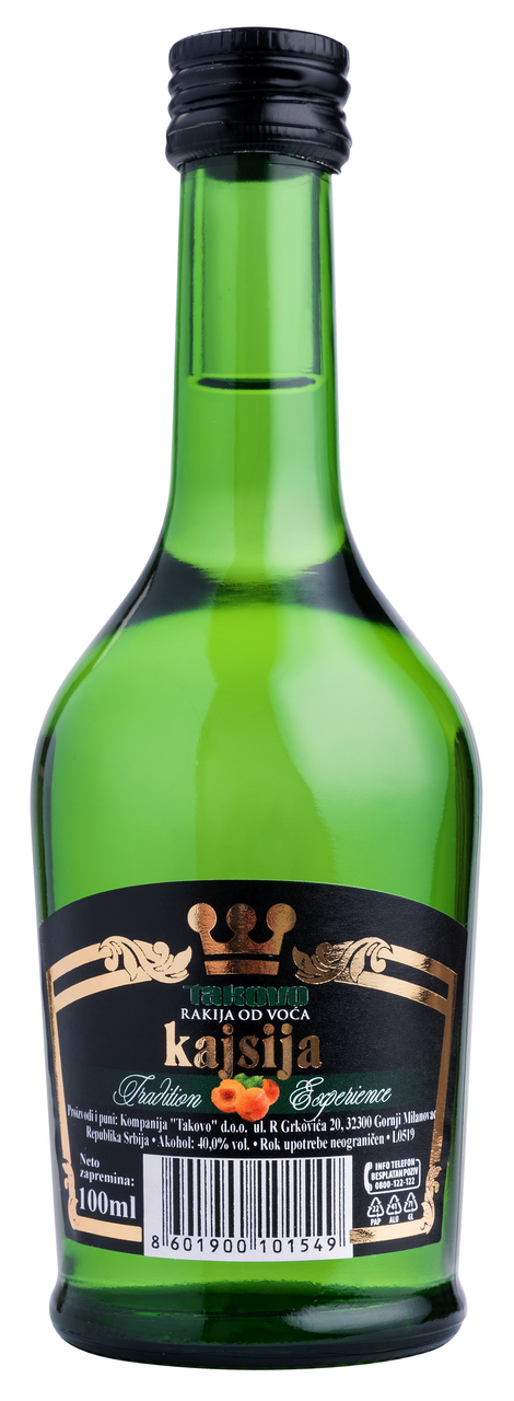 TAKOVO Rakija kajsija 40% vol 0,1 l