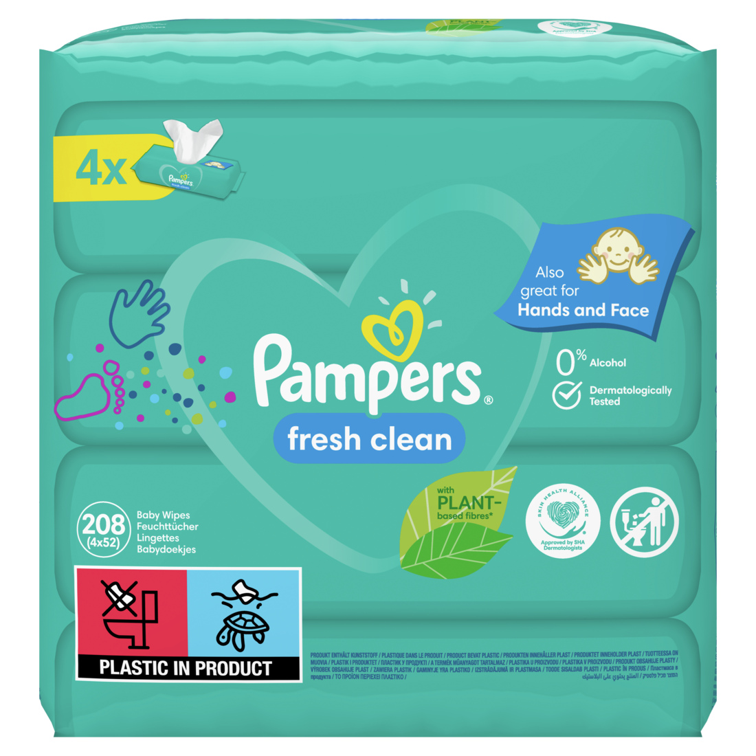 Pampers vlažne maramice fresh 4x52 komada