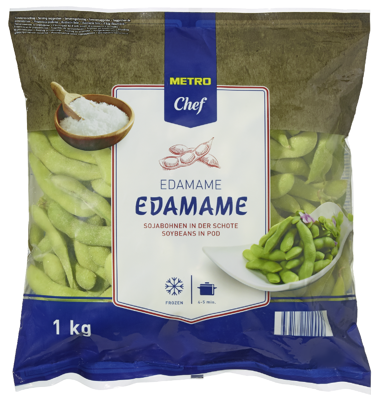 METRO Chef Edamame zamrznuta zrna soja u mahuni 1 kg kesa