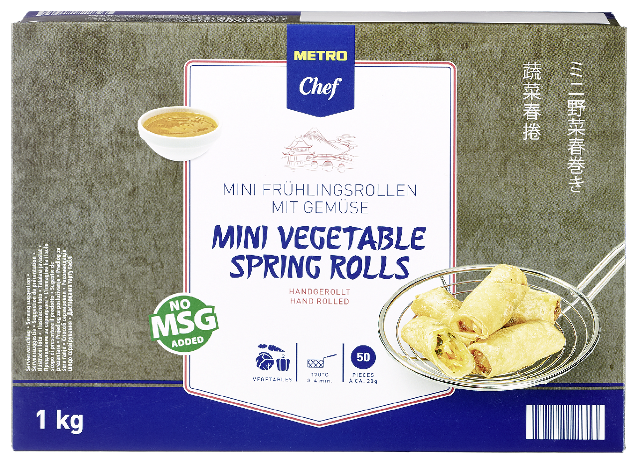 METRO Chef Zamrznute mini prolećne rolnice sa povrćem 1 kg
