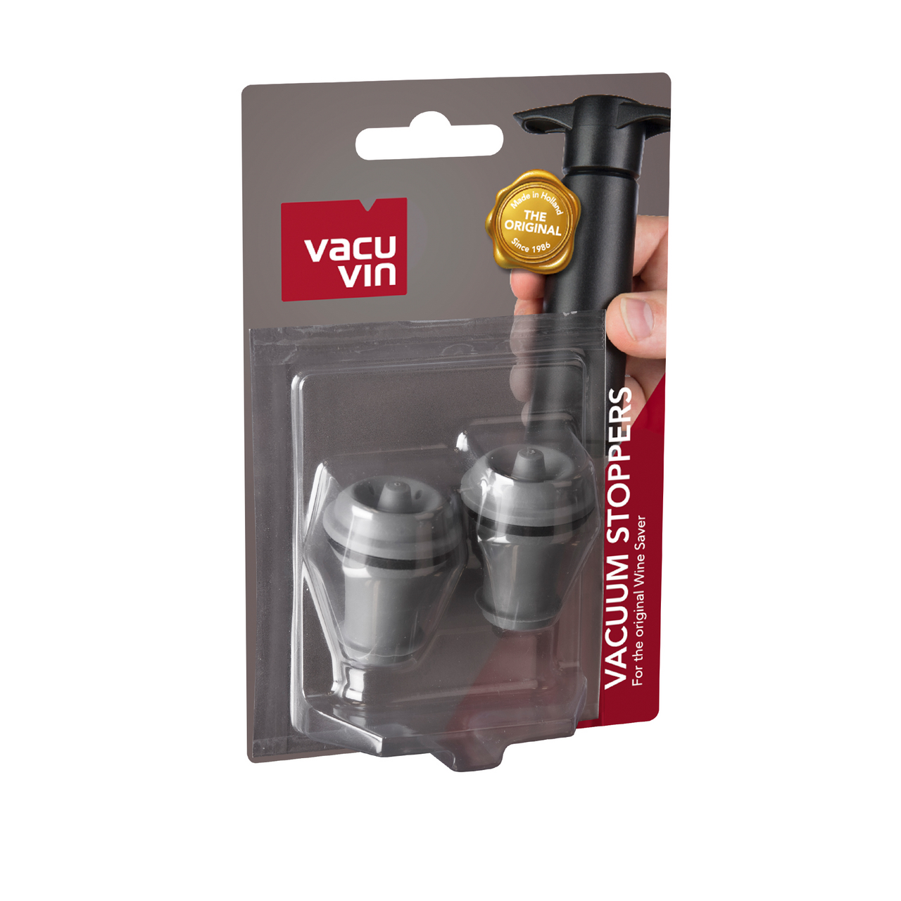 vacu vin Stoper sivi set