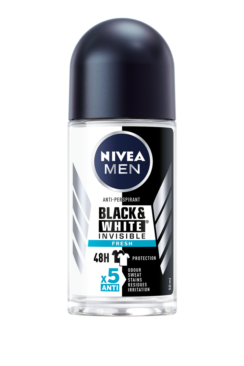 NIVEA Deo roll on men black&white invisible fresh 50 ml