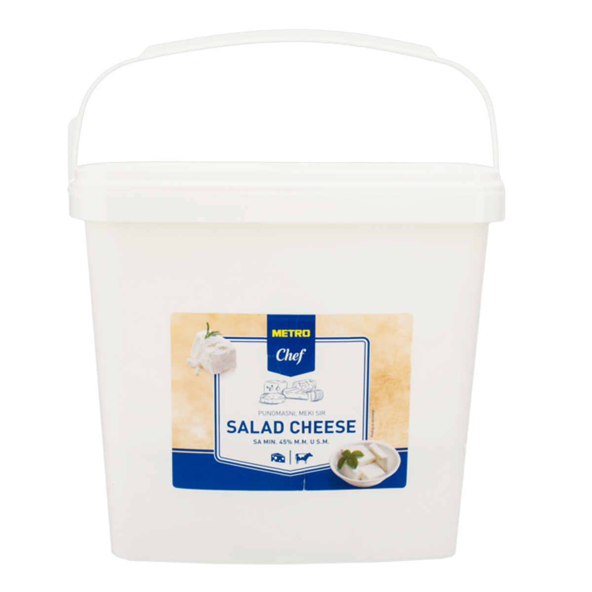 METRO Chef Salad cheese beli sir cca 7,5 kg