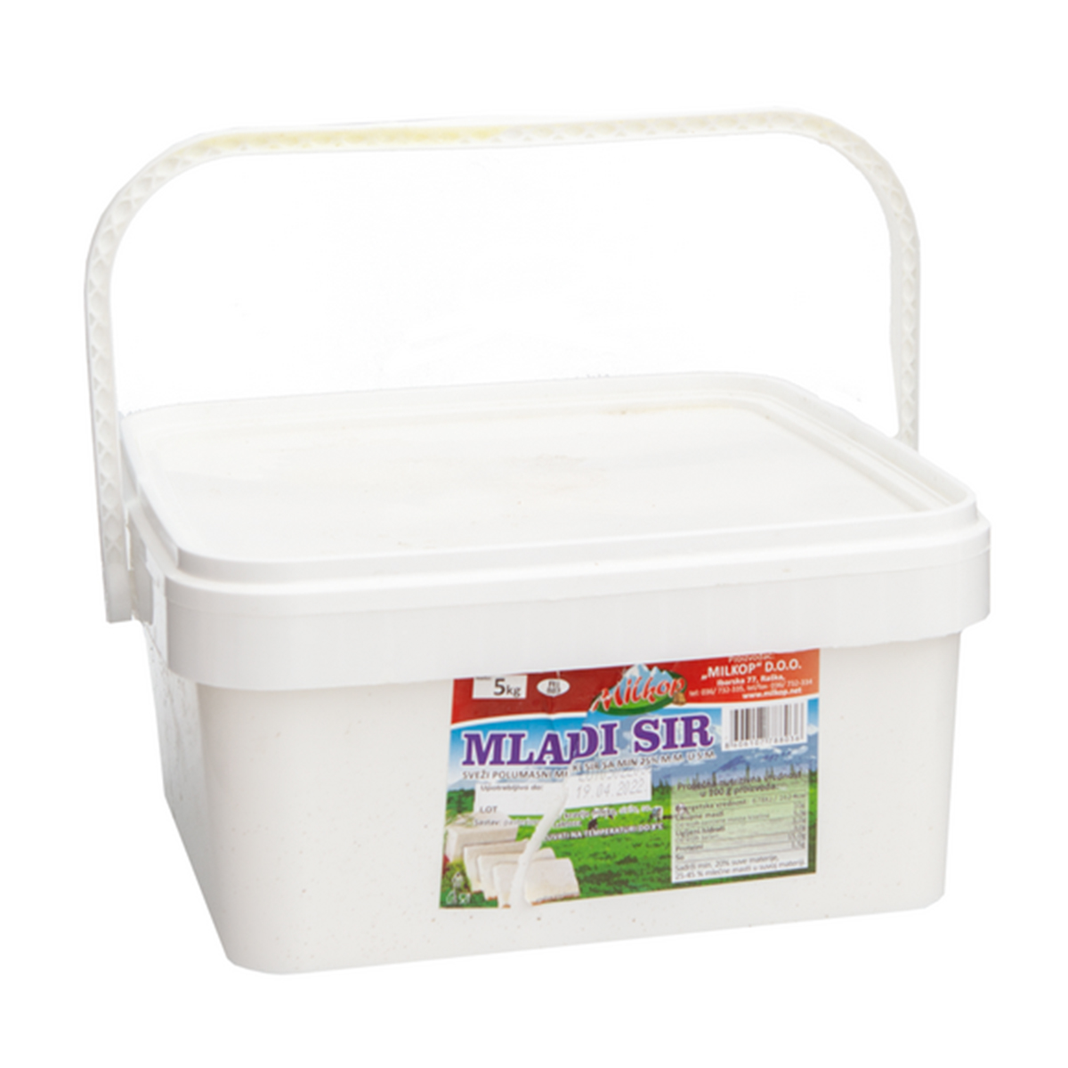 Milkop Mladi meki sir kriška 25%mm 5 kg