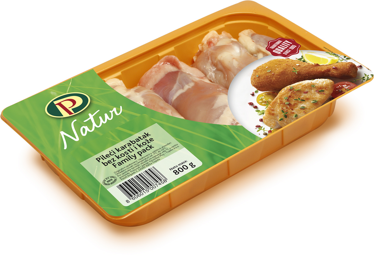 Perutnina Ptuj Pileći karabatak bez kosti i kože, family pack 800 g map