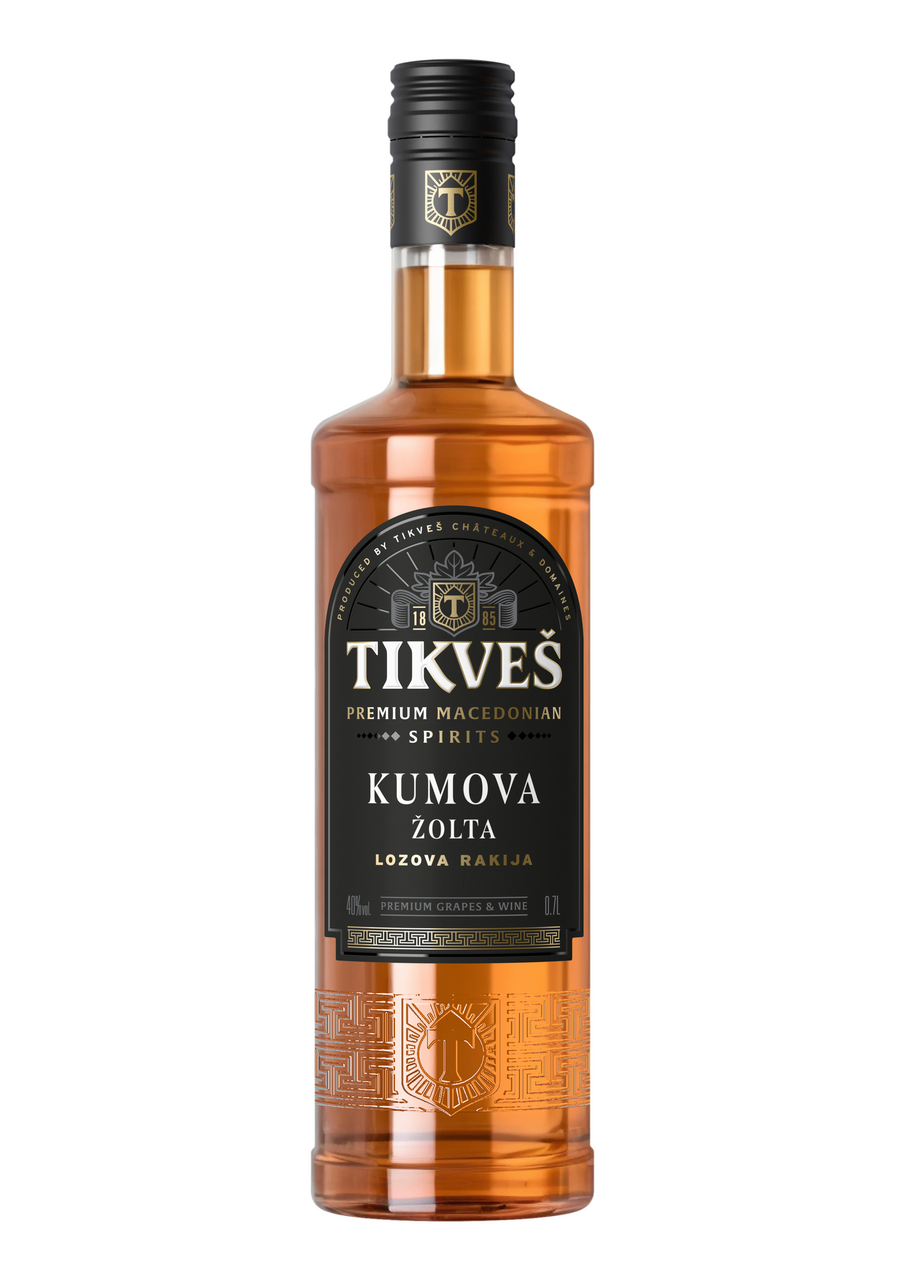 TIKVEŠ Lozova rakija žolta 40% 1 l