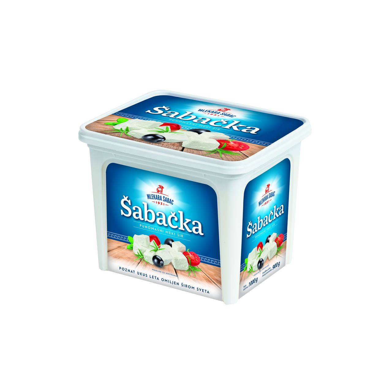 MLEKARA ŠABAC Meki punomasni sir šabačka 45% 900 g