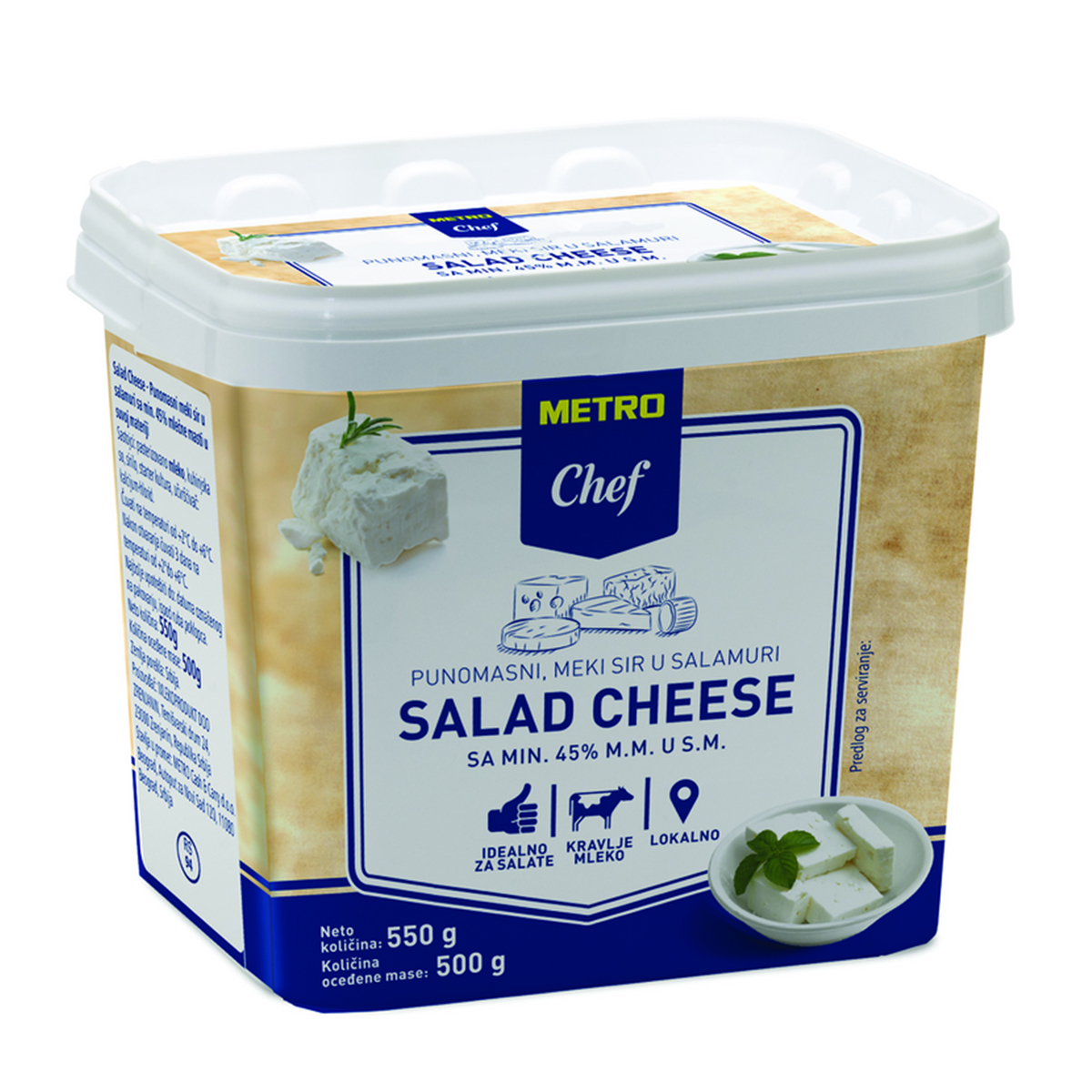 METRO Chef Salad cheese beli sir 500 g