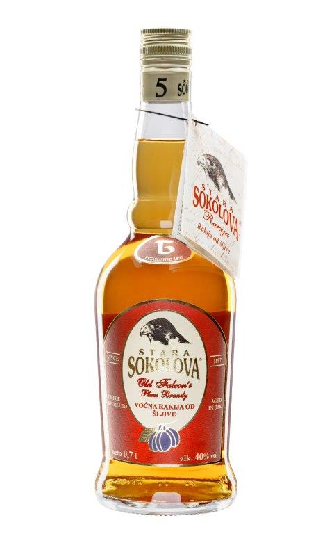 STARA SOKOLOVA Rakija 5 šljiva 40% vol 0,7 l bez kutije