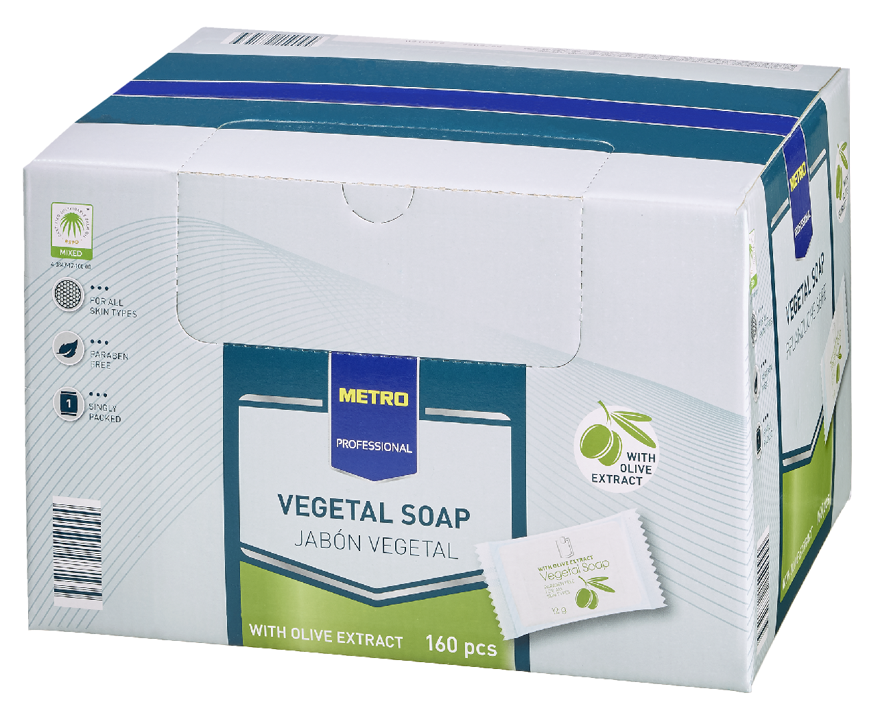 METRO PROFESSIONAL Biljni sapun maslina 12 g X 160 kom, 1,92 kg