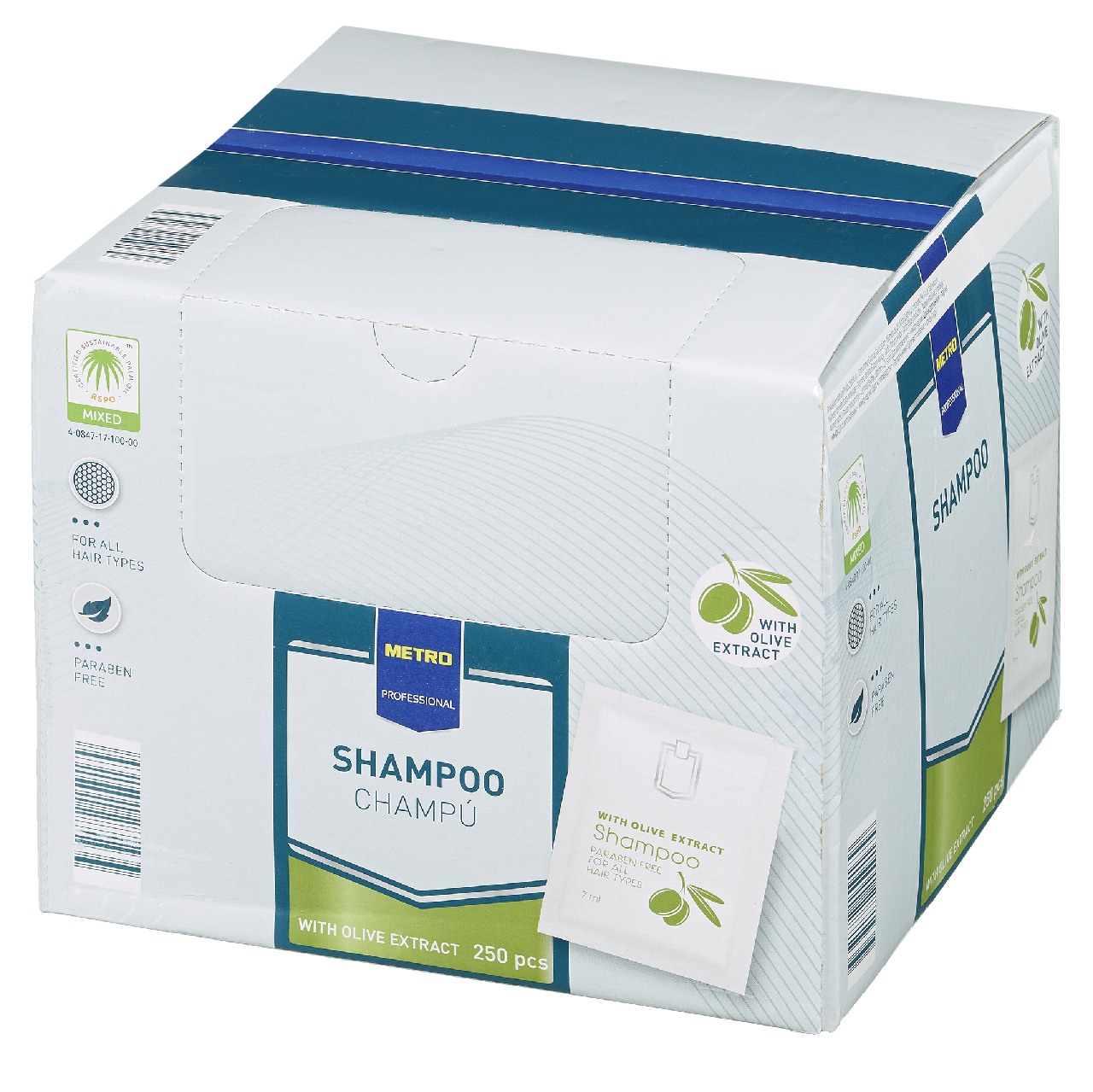 METRO PROFESSIONAL Šampon maslina 7 ml X 250 kom, 1,75 l