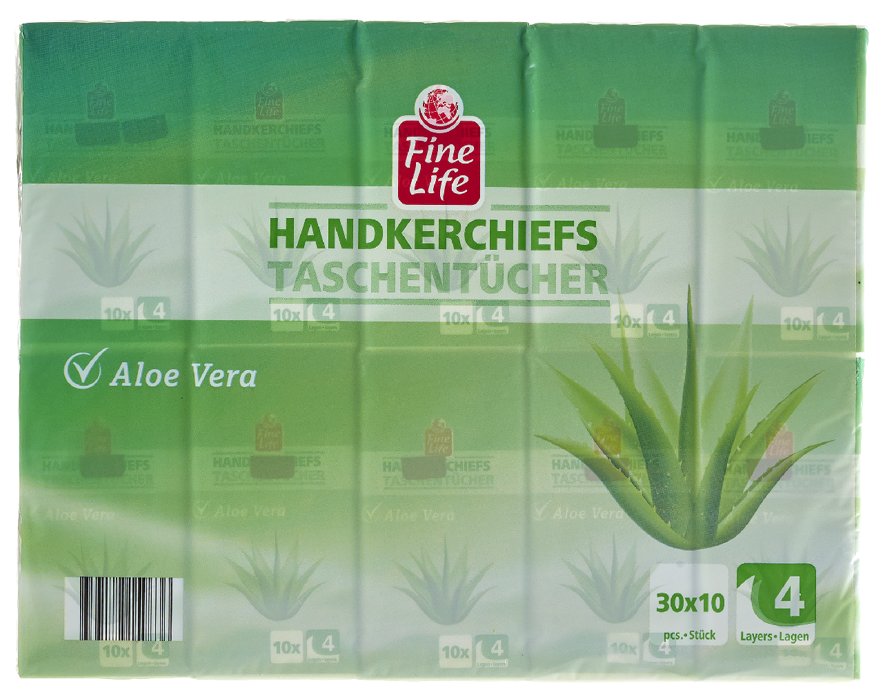 Fine Life Maramice aloe vera 4 sloja 30x10kom