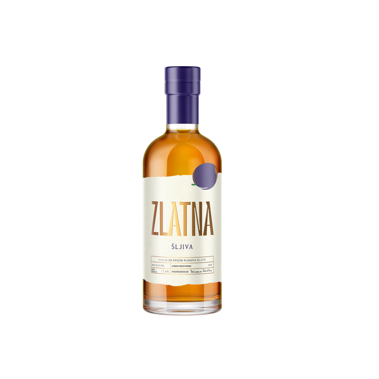 ZLATNA Rakija od šljive 40% vol 0,7 l