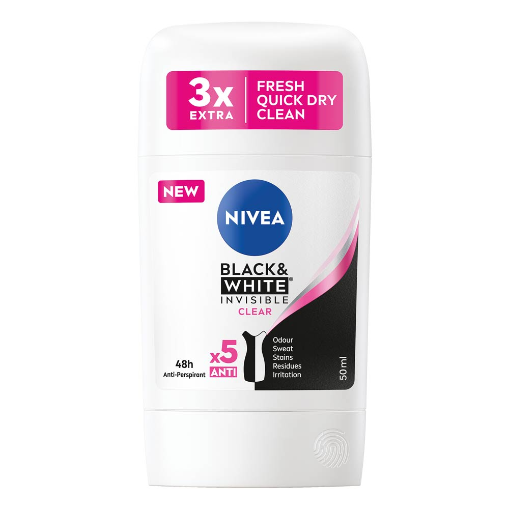 NIVEA Dezodorans u stiku za žene black & white clear 50 ml
