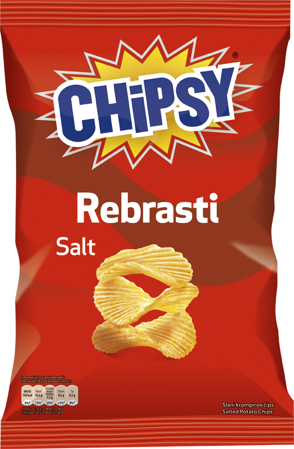 CHIPSY Čips rebrasti slani 140 g