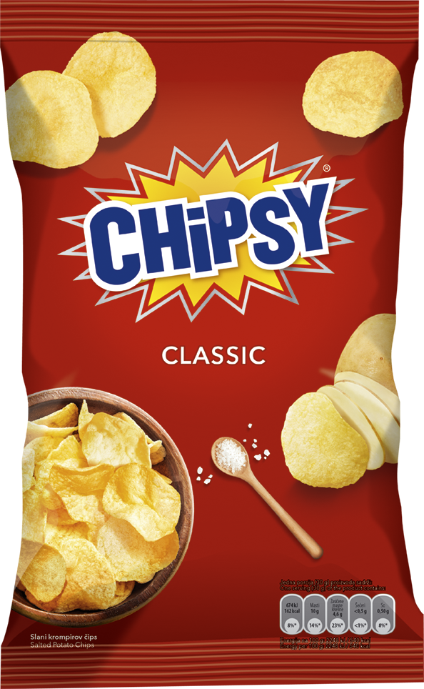 CHIPSY Čips classic slani 140 g