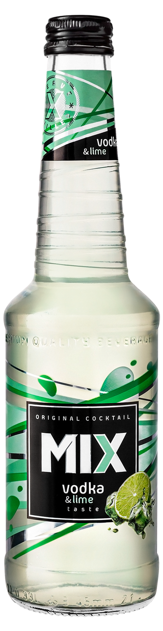 MIX Koktel gazirani alkoholni vodka & limeta Vol. 4%, 0,33 l