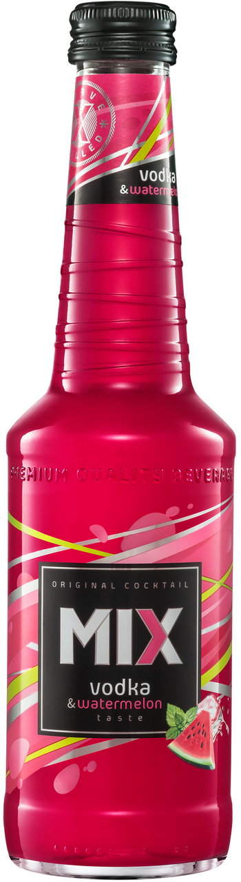 MIX Koktel gazirani alkoholni vodka & watermelon Vol. 4%, 0,33 l