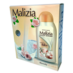 Malizia Poklon set talco (pena za tuširanje 300 ml + pufna)