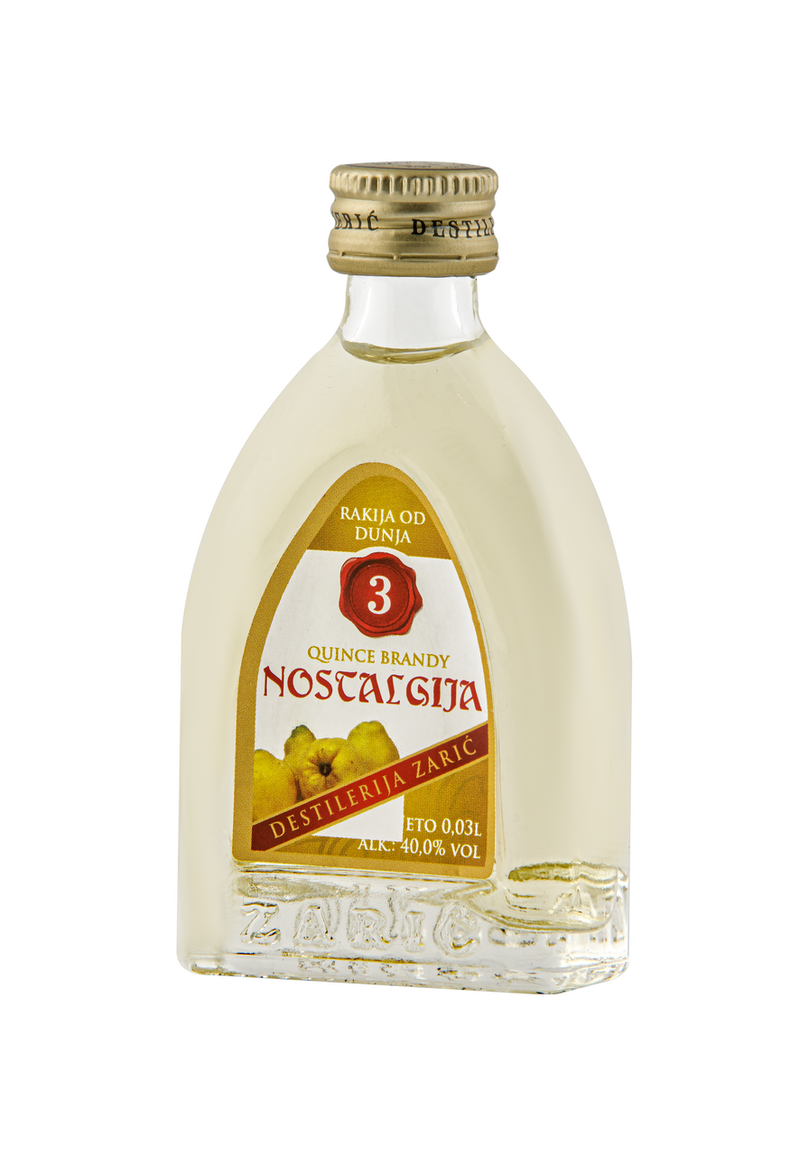 DESTILERIJA ZARIĆ Rakija nostalgija-dunja 40% vol 0,03 l
