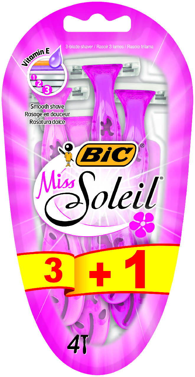 BiC Brijač ženski miss soleil 3+1 gratis, blister