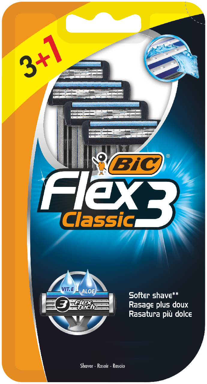 BiC Brijač muški flex 3 classic 3+1 gratis, blister