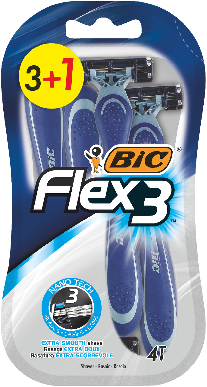 BiC Brijač muški flex 3 3+1 gratis, blister