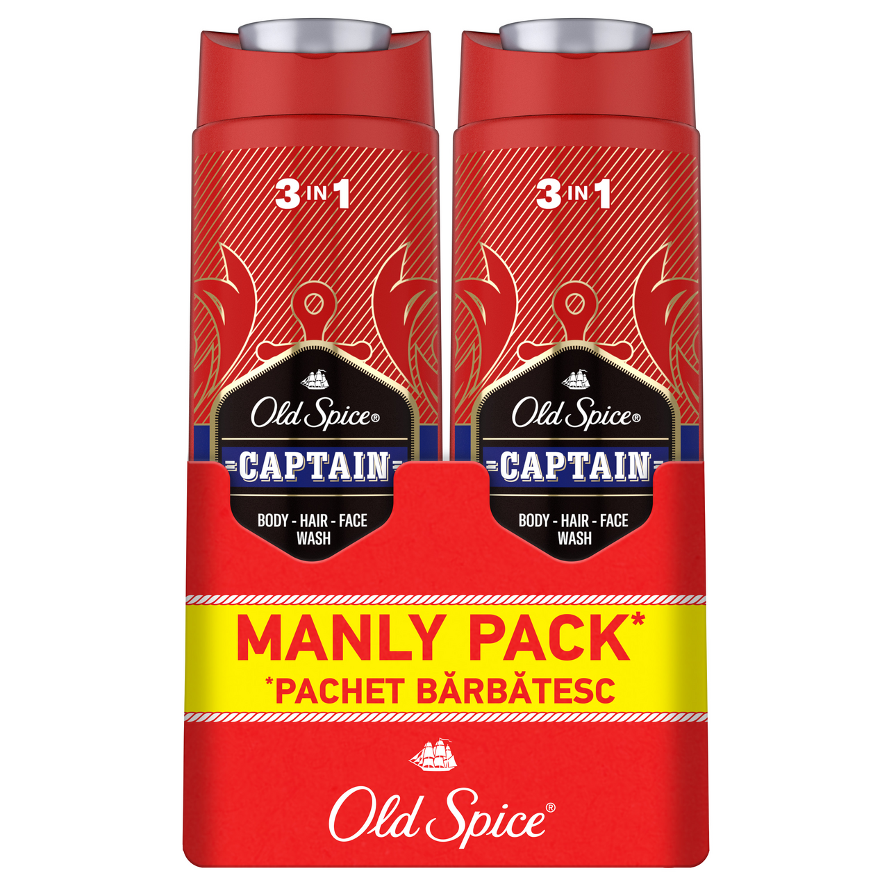 Old Spice Gel za tuširanje captain 2 X 400 ml, 800 ml pakovanje