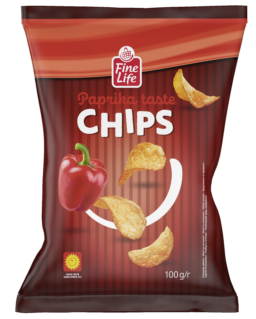 Fine Life Čips ukus paprika 100 g