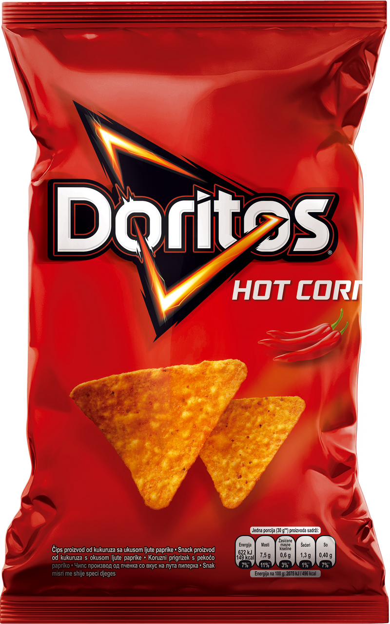 Doritos Čips tortilja hot corn 90 g
