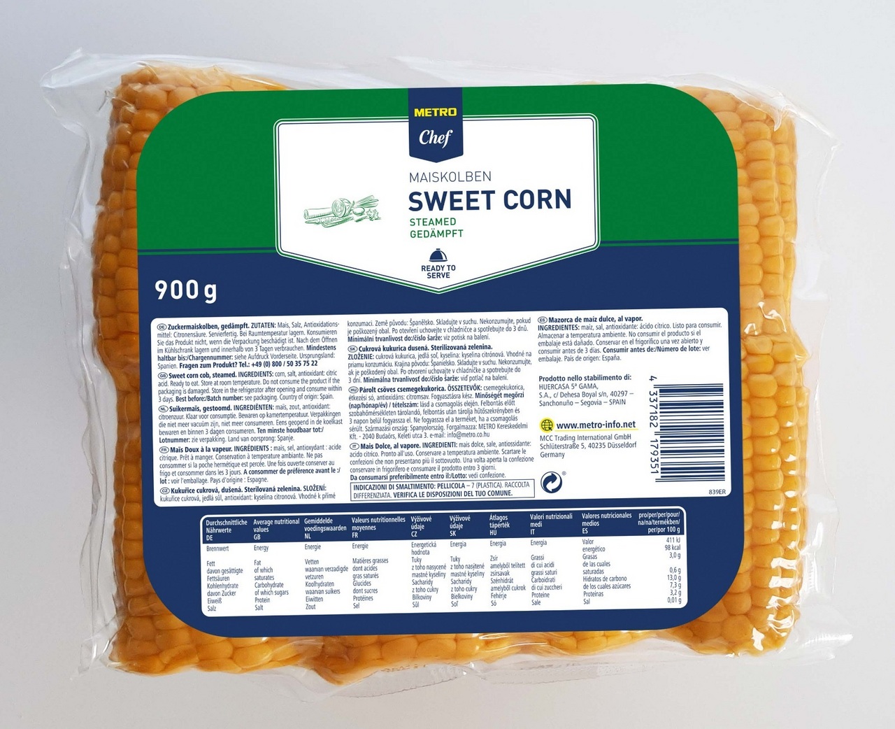 METRO Chef Kuvani kukuruz 900 g
