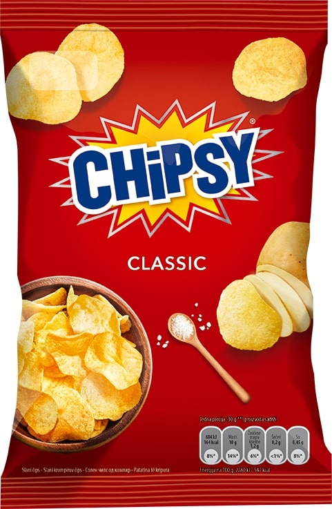 CHIPSY Čips ravni slani 60 g