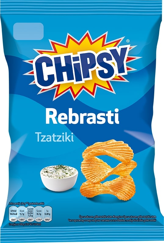 CHIPSY Čips rebrasti tzatziki 95 g