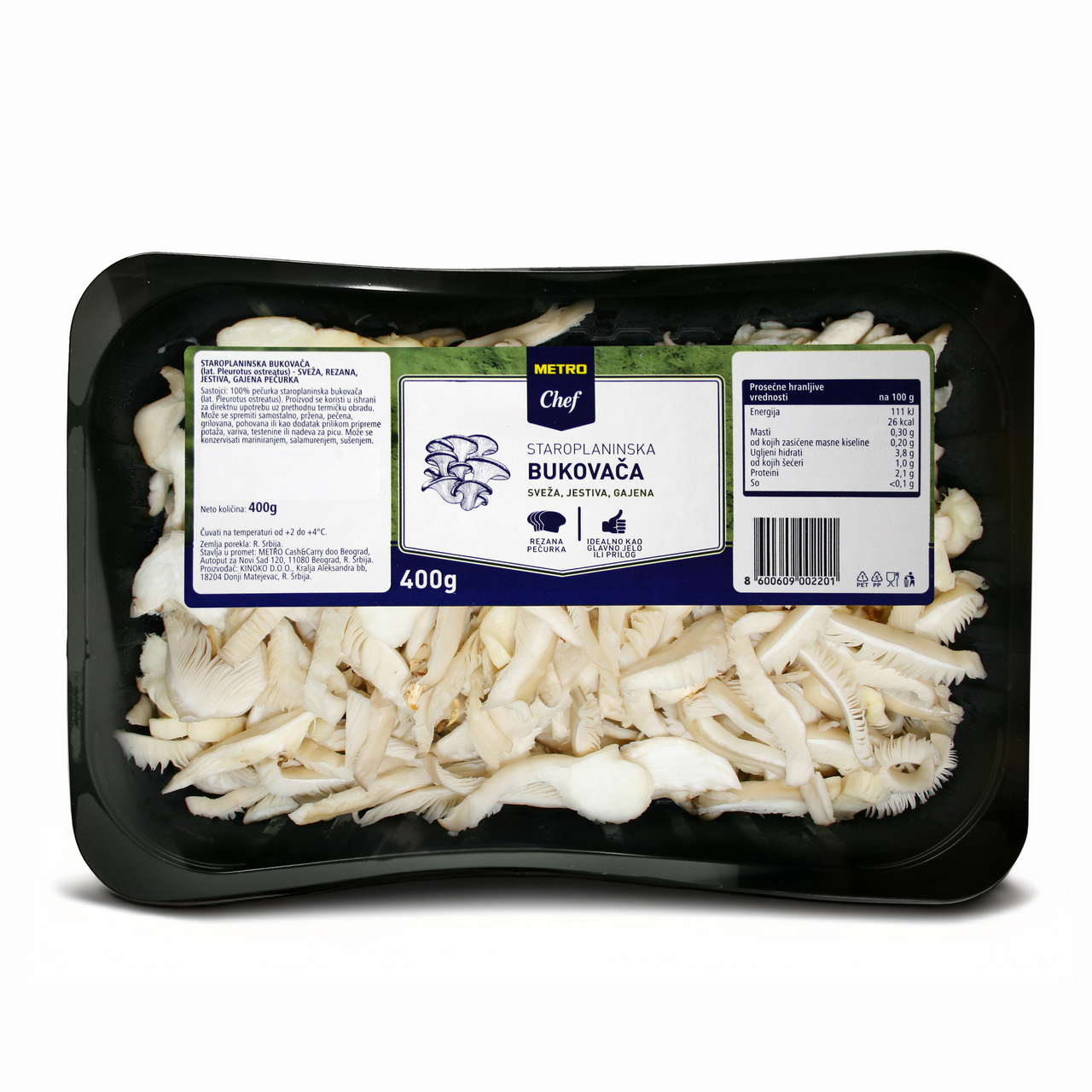 METRO Chef Pečurke staroplaninska bukovača rezana 400 g