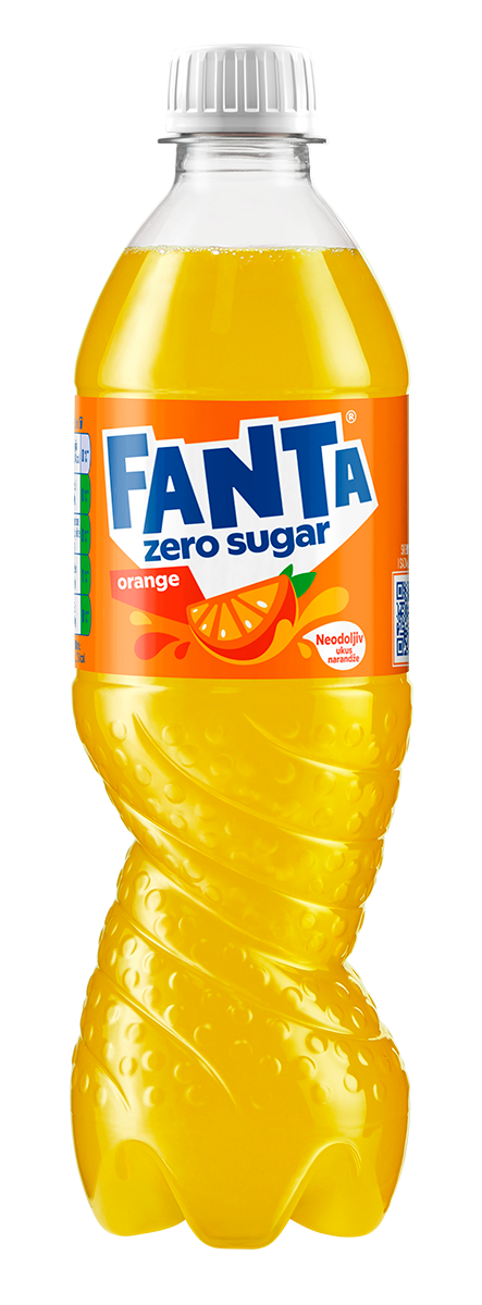 Fanta Gazirani sok orange zero sugar 0,5 l, PET