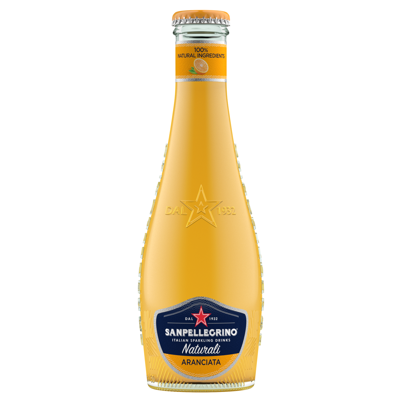 SANPELLEGRINO Gazirani sok od pomorandže 0,2 l, staklena flašica
