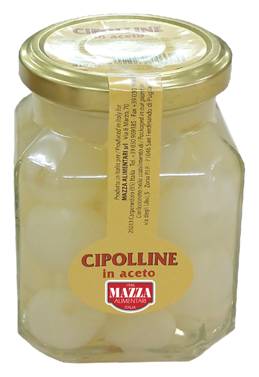 MAZZA Mini luk u belom sirćetu 314 ml, tegla