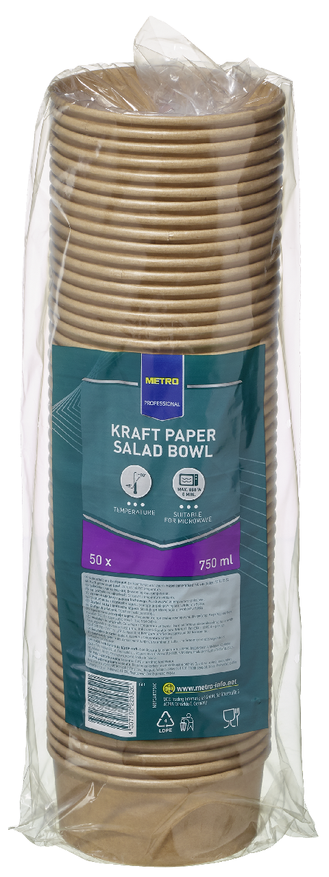 METRO PROFESSIONAL Papirna činija za salatu 750 ml, 50/1