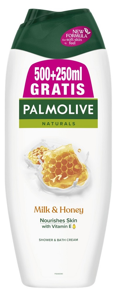 PALMOLIVE Pena za kupanje milk & honey 500 ml + 250 ml gratis, 750 ml