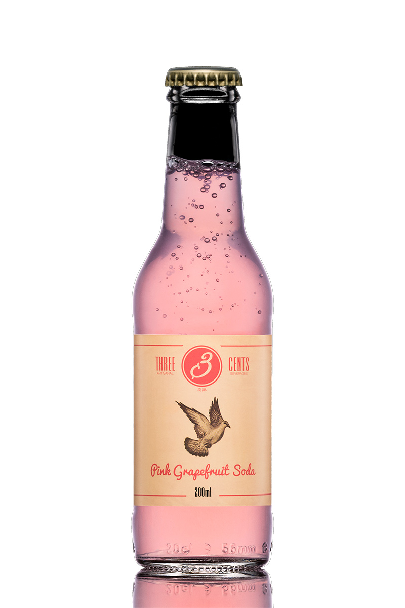 THREE CENTS Gazirani sok pink grapefruit soda 0,2 l nepovratna boca