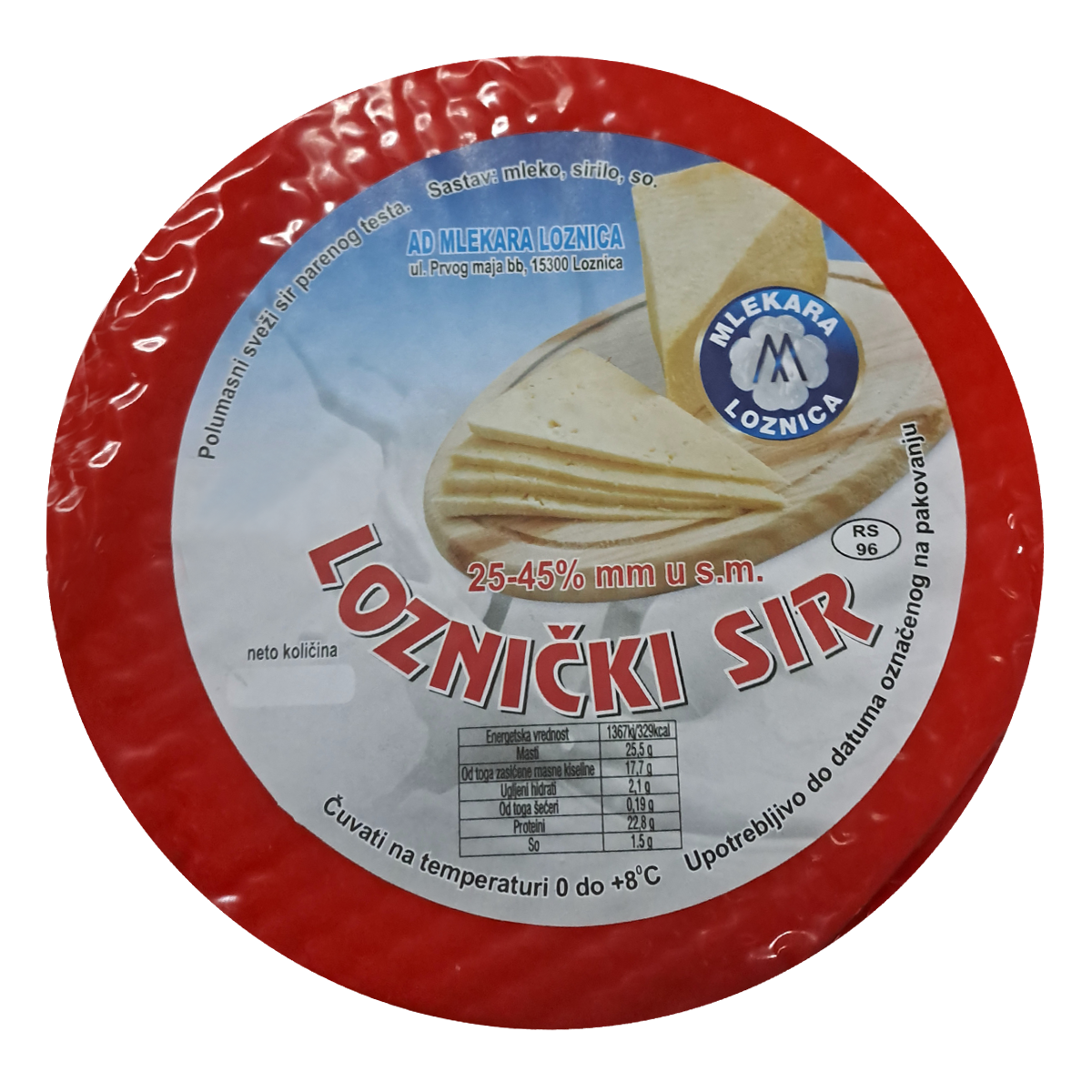 MLEKARA LOZNICA Kačkavalj loznički sir cca 1,1 kg