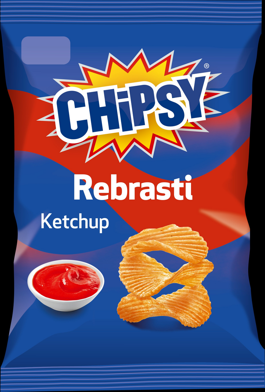 CHIPSY Čips rebrasti kečap 95 g