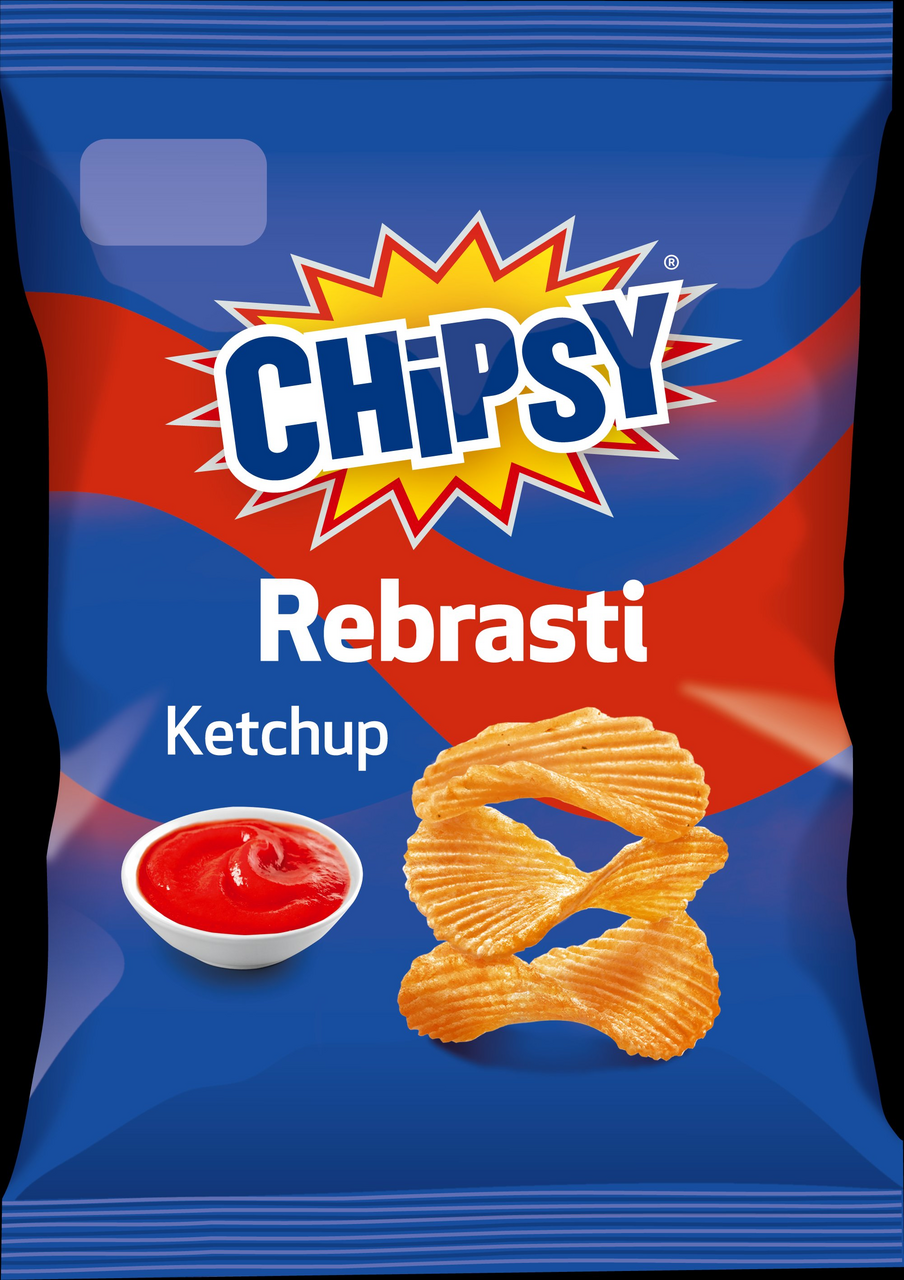 CHIPSY Čips rebrasti kečap 60 g