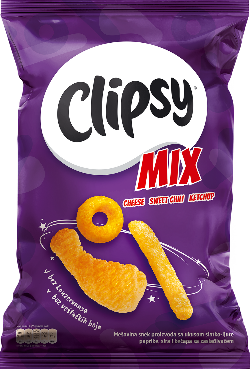 Clipsy Flips mix slatko-ljuta paprika, sir i kečap sa zaslađivačem 150 g