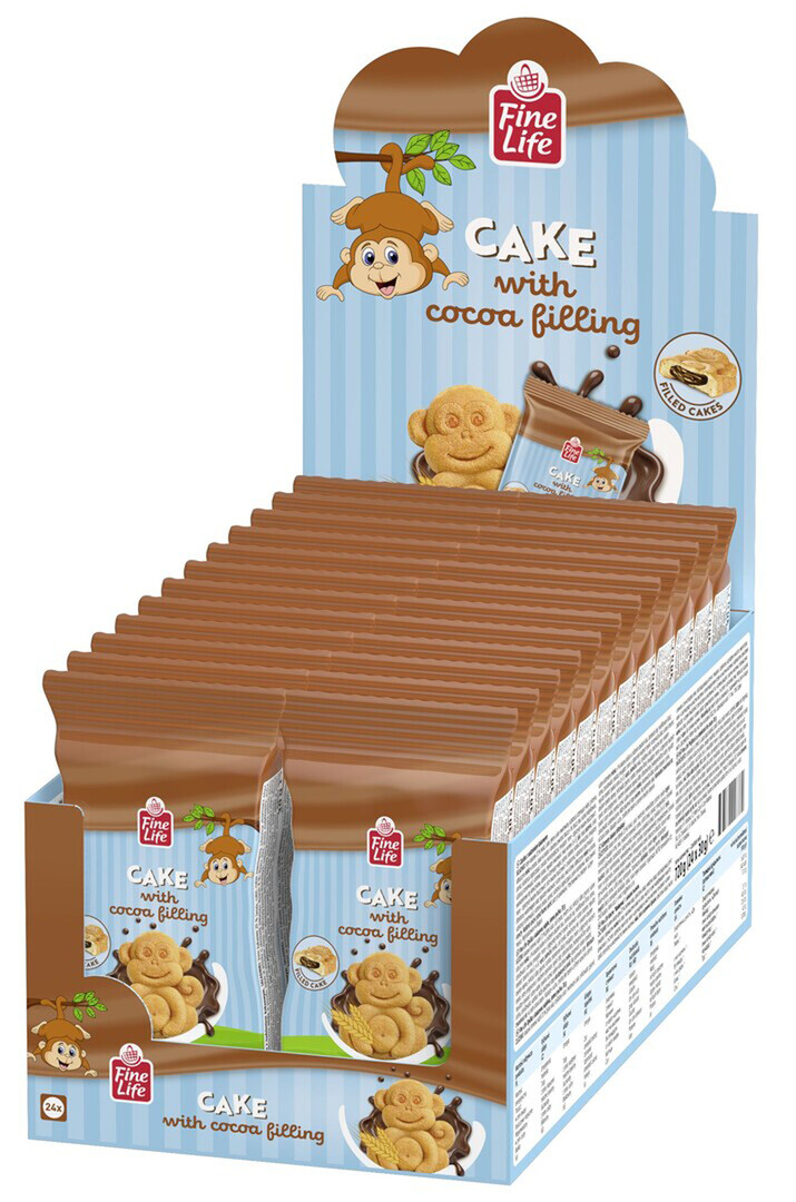 Fine Life Biskvit kakao punjenje 30 g X 24 kom, 720 g displej pakovanje